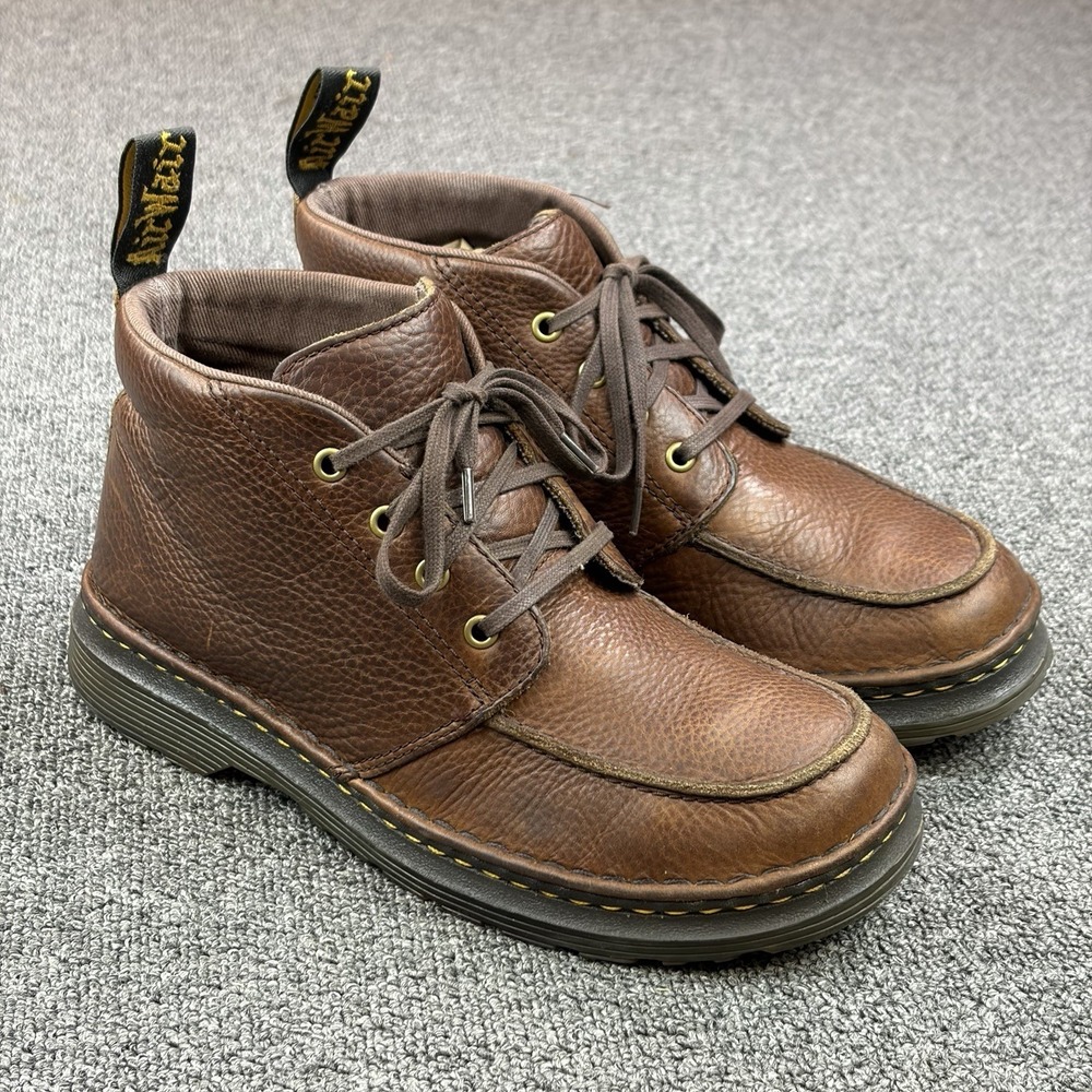Doc Martens AirWair Boots Men's Size 9 M Austin AW004 Brown Leather Lace Up